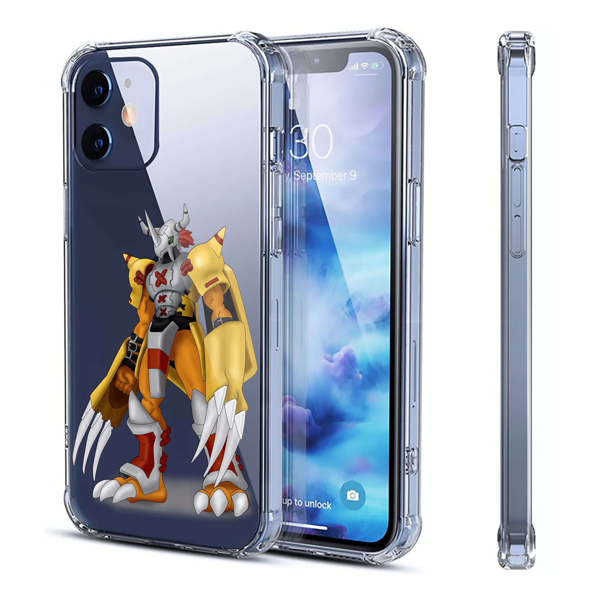（画像用） Digimon デジタルモンスター/デジモン 【iPhone 12シリーズ対応】透明スマホケース（クリアソフトケース）